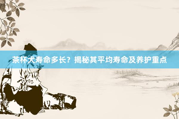 茶杯犬寿命多长？揭秘其平均寿命及养护重点